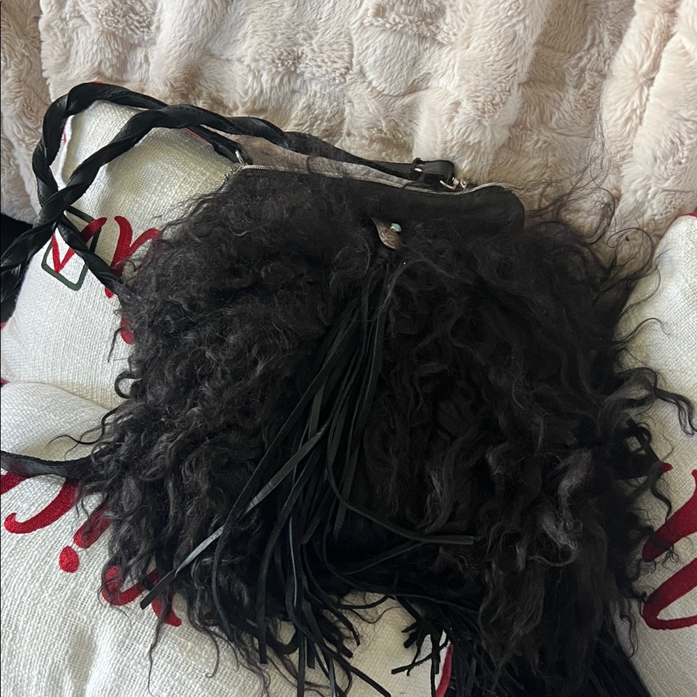 Black Fringe Crossbody Bag